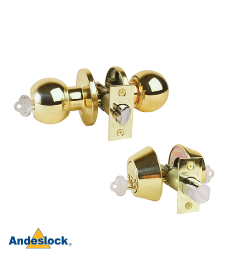 Kit Pomo y Cerrojo Acceso Principal Andeslock