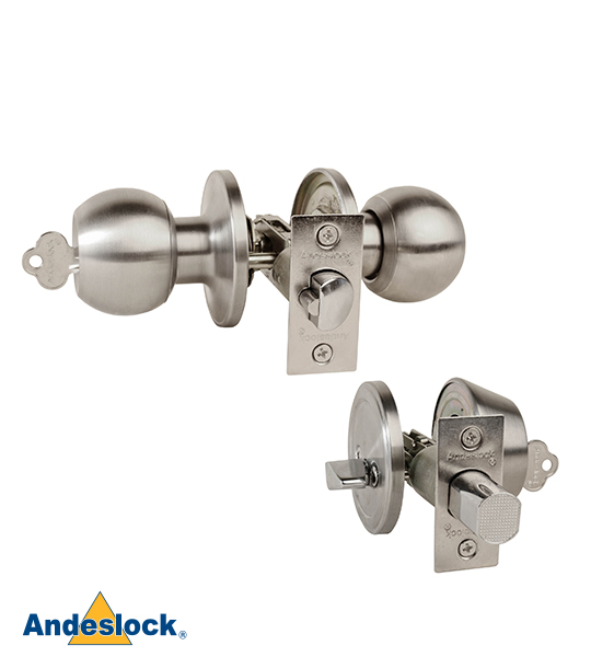 Kit Pomo y Cerrojo Acceso Principal Andeslock